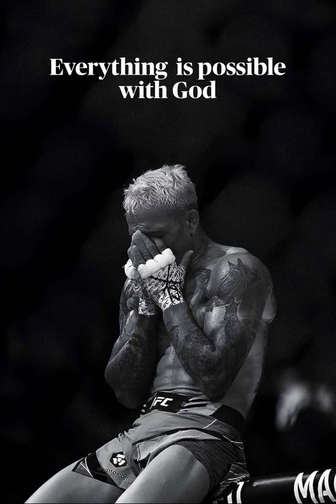 Charles Oliveira Everything is possible with god