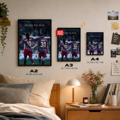 Messi y Ronaldinho BORN TO WIN